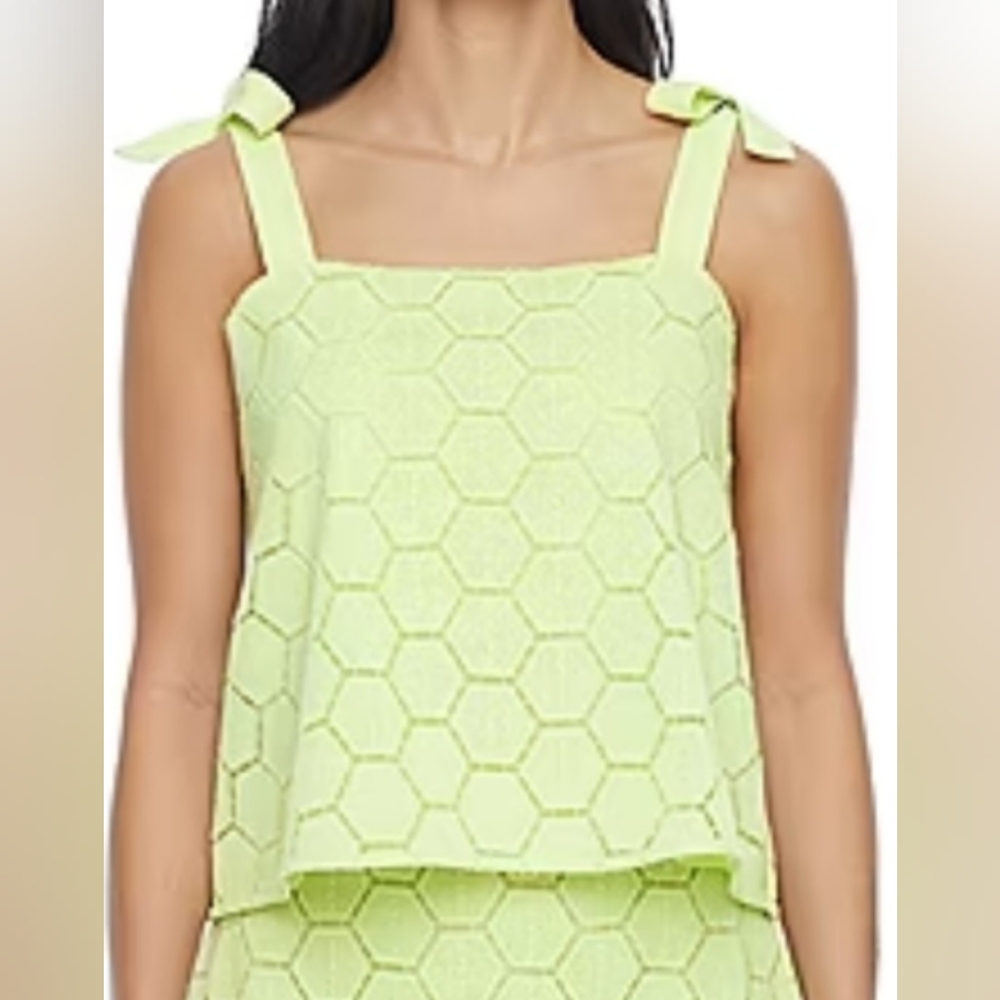RYEGRASS Light Green Sleeveless Top with Bow Straps, XS